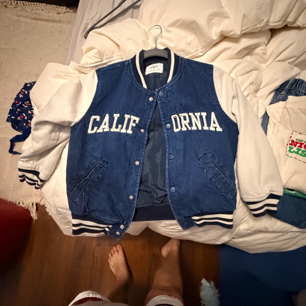 Zara Navy and Gray Jacket